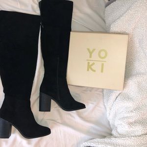 Never Worn!! Suede Over the Knee Boots!!